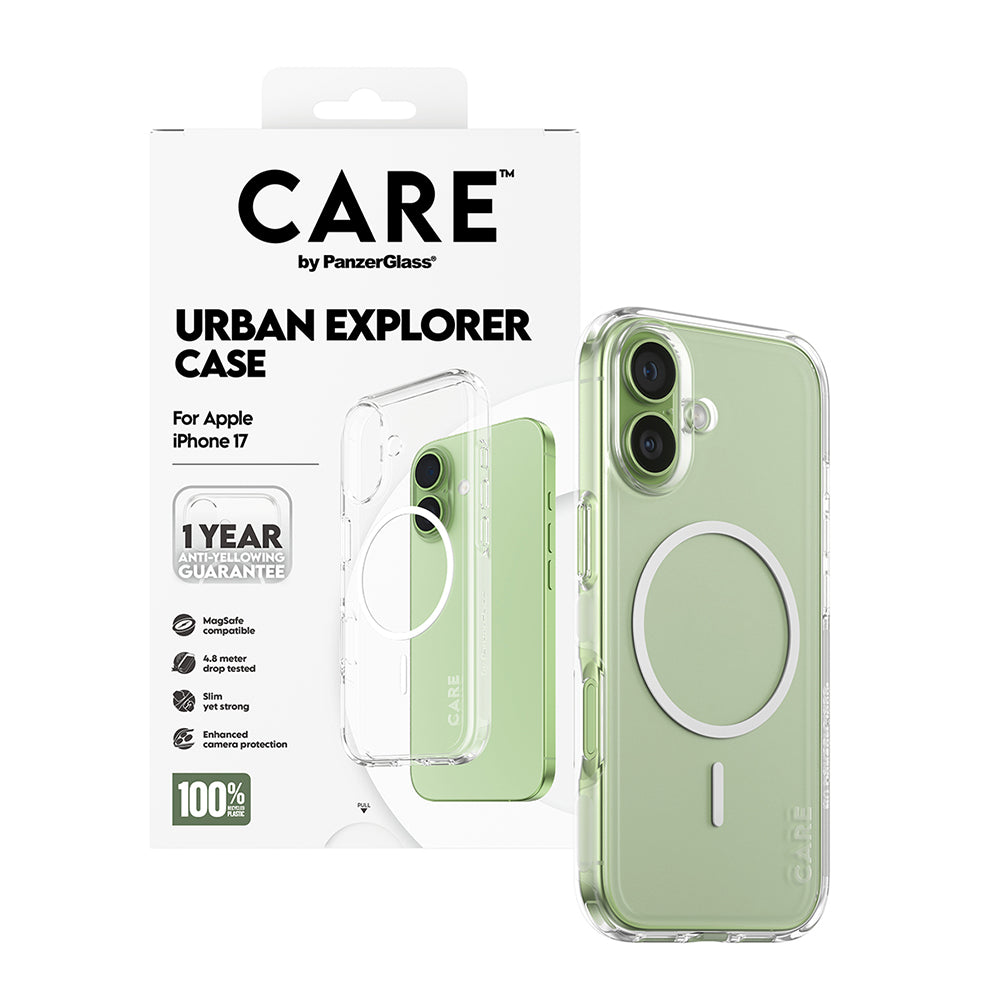 Futrola MagSafe za Apple iPhone 17, PanzerGlass, Care Urban Explorer, Bela Transparentna