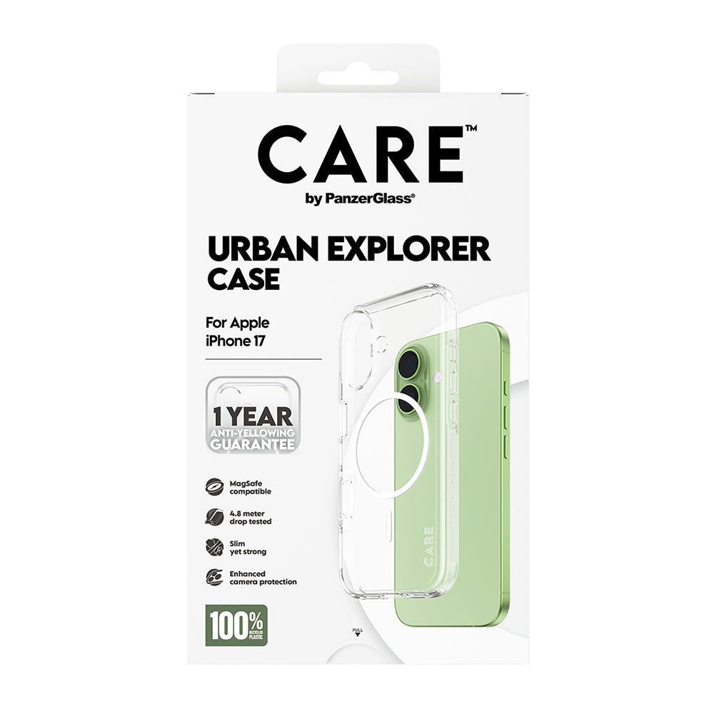 Futrola MagSafe za Apple iPhone 17, PanzerGlass, Care Urban Explorer, Bela Transparentna