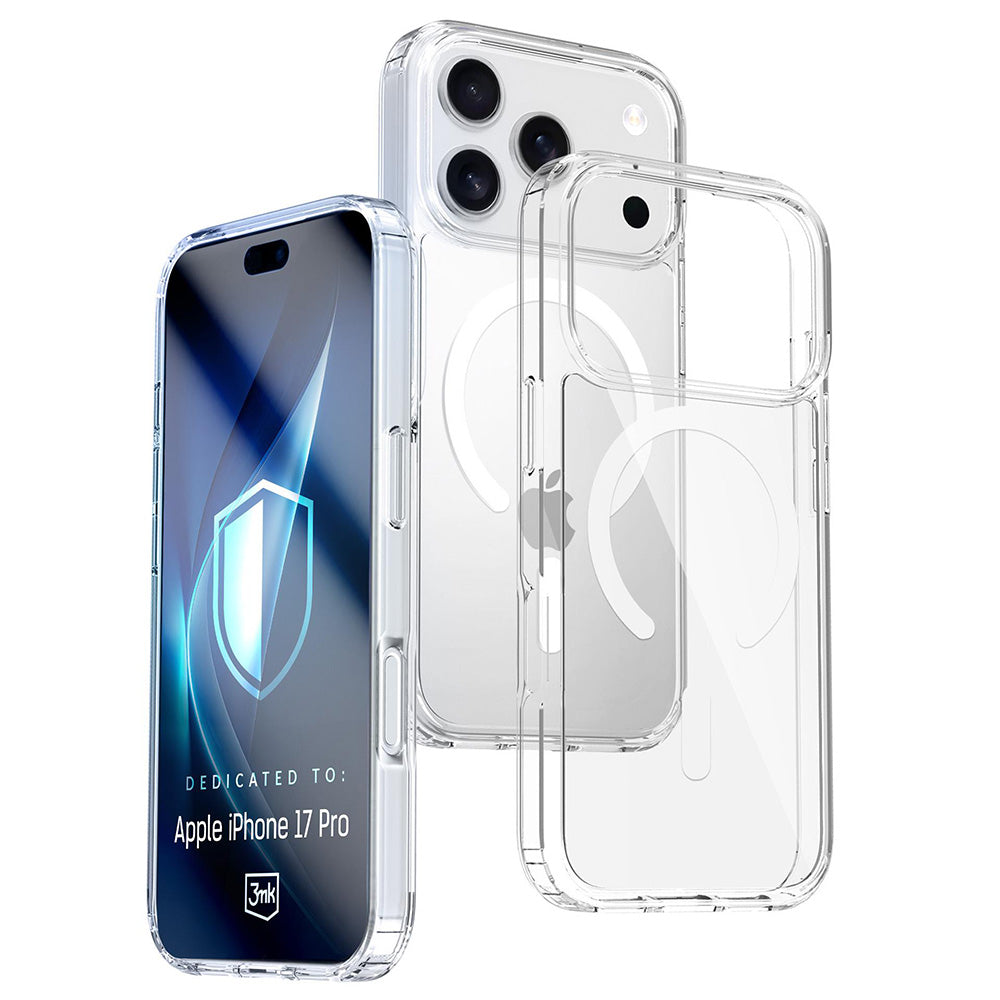 Futrola MagSafe za Apple iPhone 17 Pro, 3MK, Armor MagCase, Transparentna