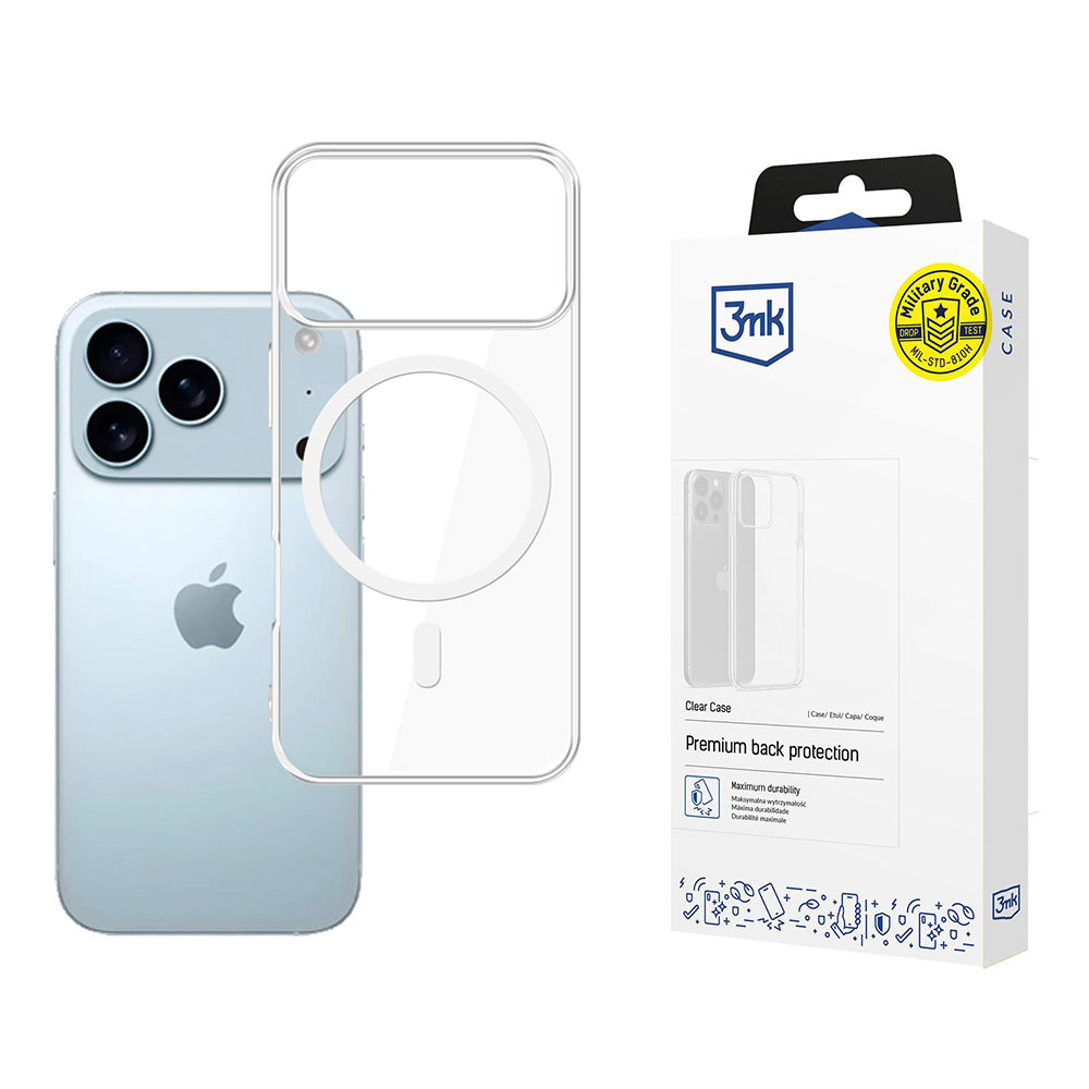 Futrola MagSafe za Apple iPhone 17 Pro, 3MK, Clear MagCase, Transparentna