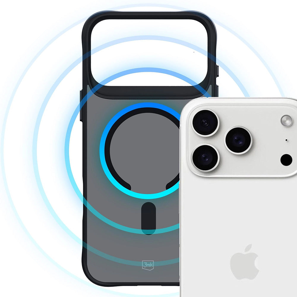 Futrola MagSafe za Apple iPhone 17 Pro, 3MK, Smoke MagCase, Crna