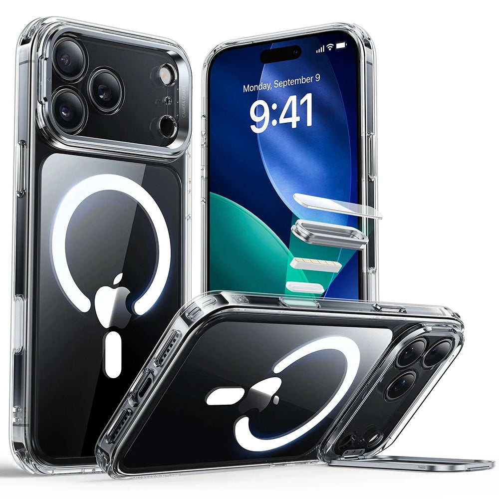 Futrola MagSafe za Apple iPhone 17 Pro, ESR, Classic Hybrid Kickstand, Providna