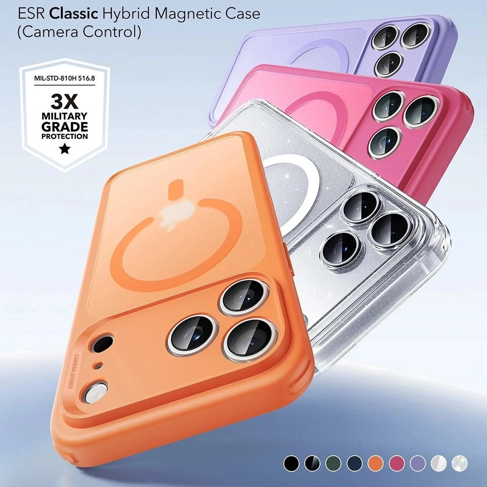 Husa MagSafe za Apple iPhone 17 Pro, ESR, Classic Hybrid, Satinirana Narandžasta