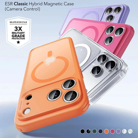 Husa MagSafe za Apple iPhone 17 Pro, ESR, Classic Hybrid, Satinirana Narandžasta
