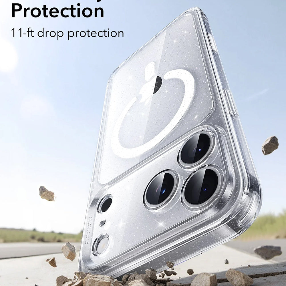 Futrola MagSafe za Apple iPhone 17 Pro, ESR, Classic Hybrid Shimmer, Transparentna