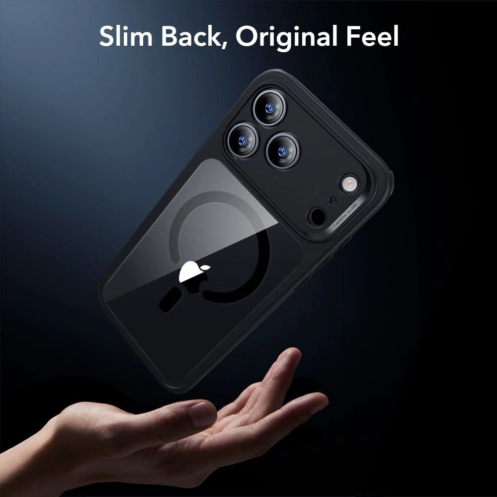 Futrola MagSafe za Apple iPhone 17 Pro, ESR, Classic Hybrid sa zaštitnikom ekrana, Crna Transparentna