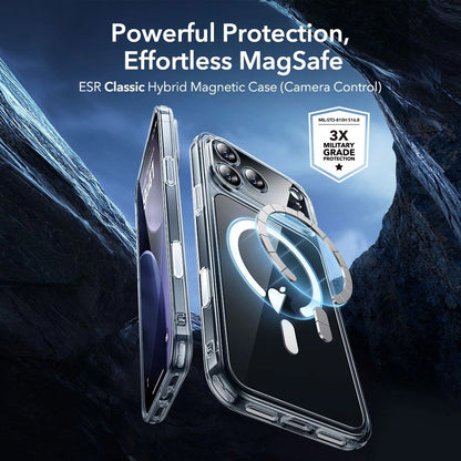 Futrola MagSafe za Apple iPhone 17 Pro, ESR, Classic Hybrid sa zaštitnikom ekrana, Transparentna