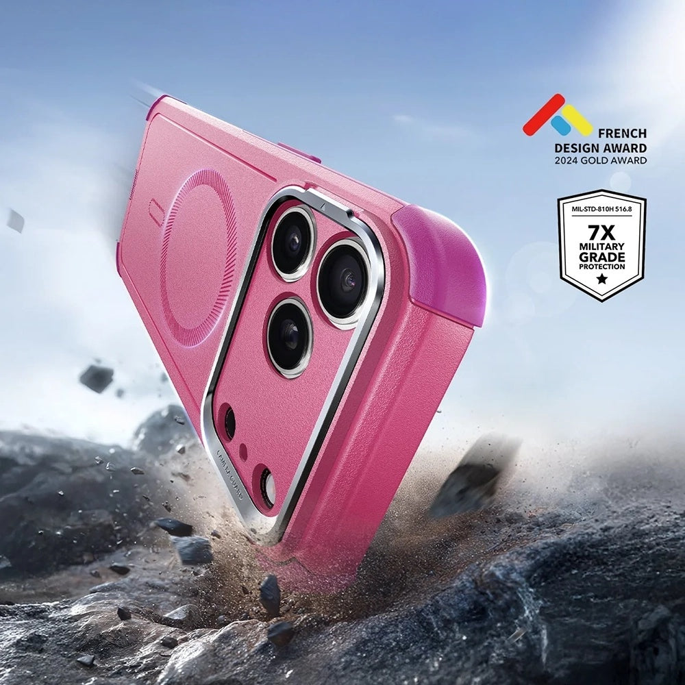 Futrola MagSafe za Apple iPhone 17 Pro, ESR, Cyber Armor Kickstand, Roze