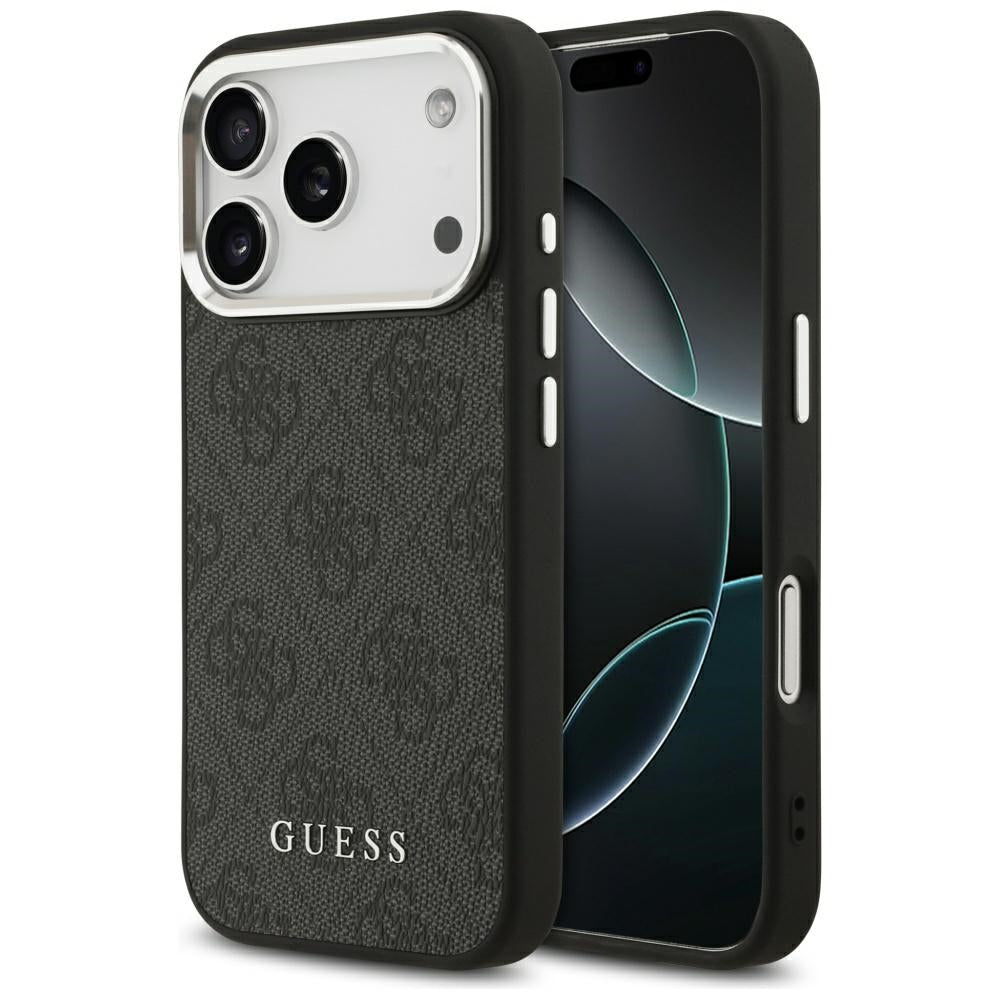 Futrola MagSafe za Apple iPhone 17 Pro, Guess, 4G Classic Logo, Crna