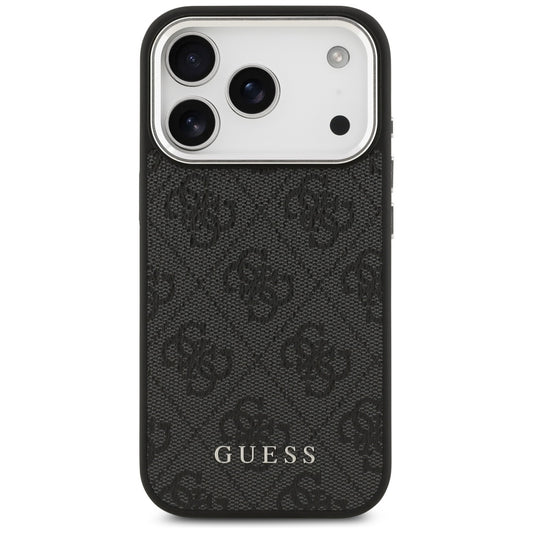 Futrola MagSafe za Apple iPhone 17 Pro, Guess, 4G Classic Logo, Crna