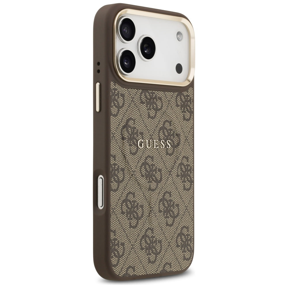Futrola MagSafe za Apple iPhone 17 Pro, Guess, 4G Classic, Braon