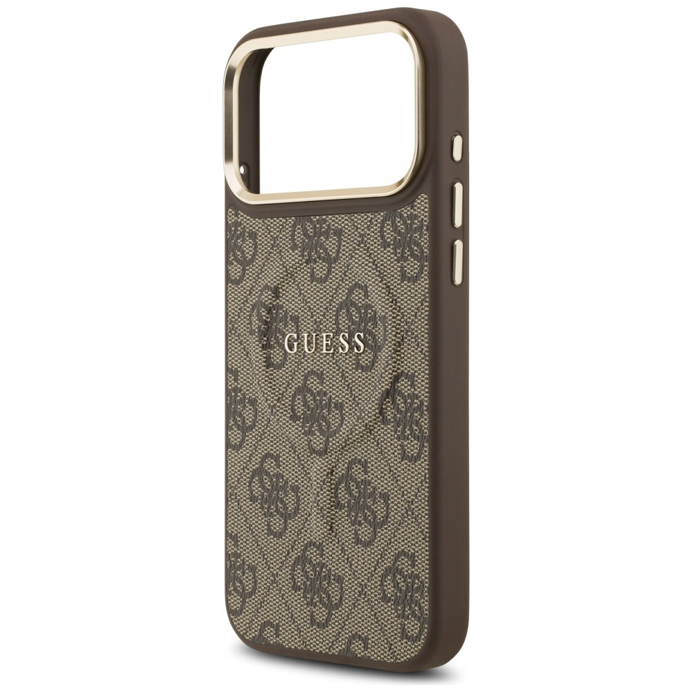 Futrola MagSafe za Apple iPhone 17 Pro, Guess, 4G Classic, Braon