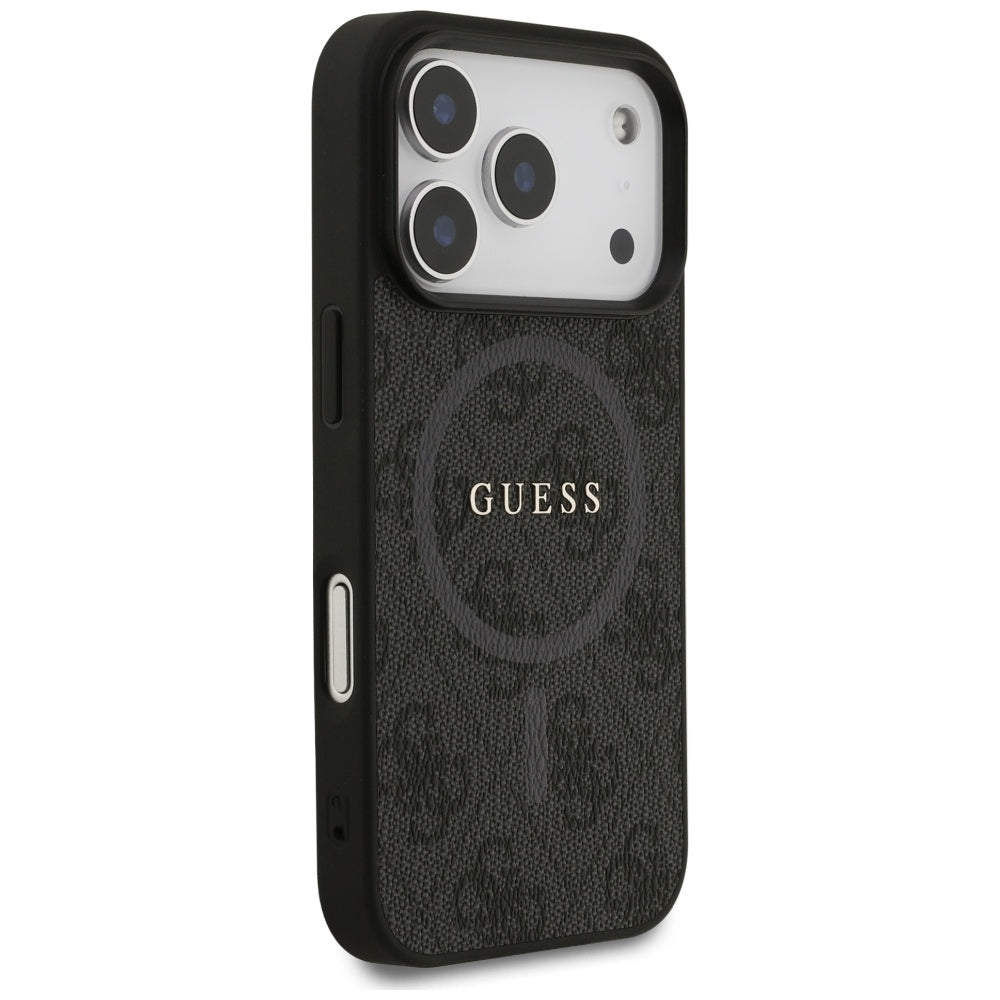 Futrola MagSafe za Apple iPhone 17 Pro, Guess, 4G Ring Classic Logo, Crna