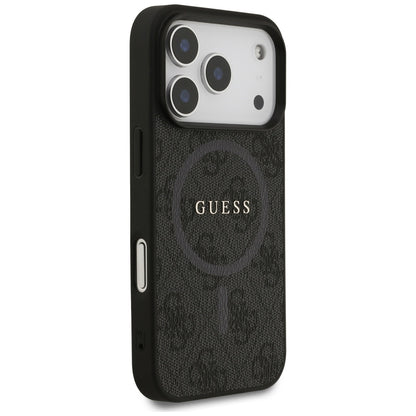 Futrola MagSafe za Apple iPhone 17 Pro, Guess, 4G Ring Classic Logo, Crna