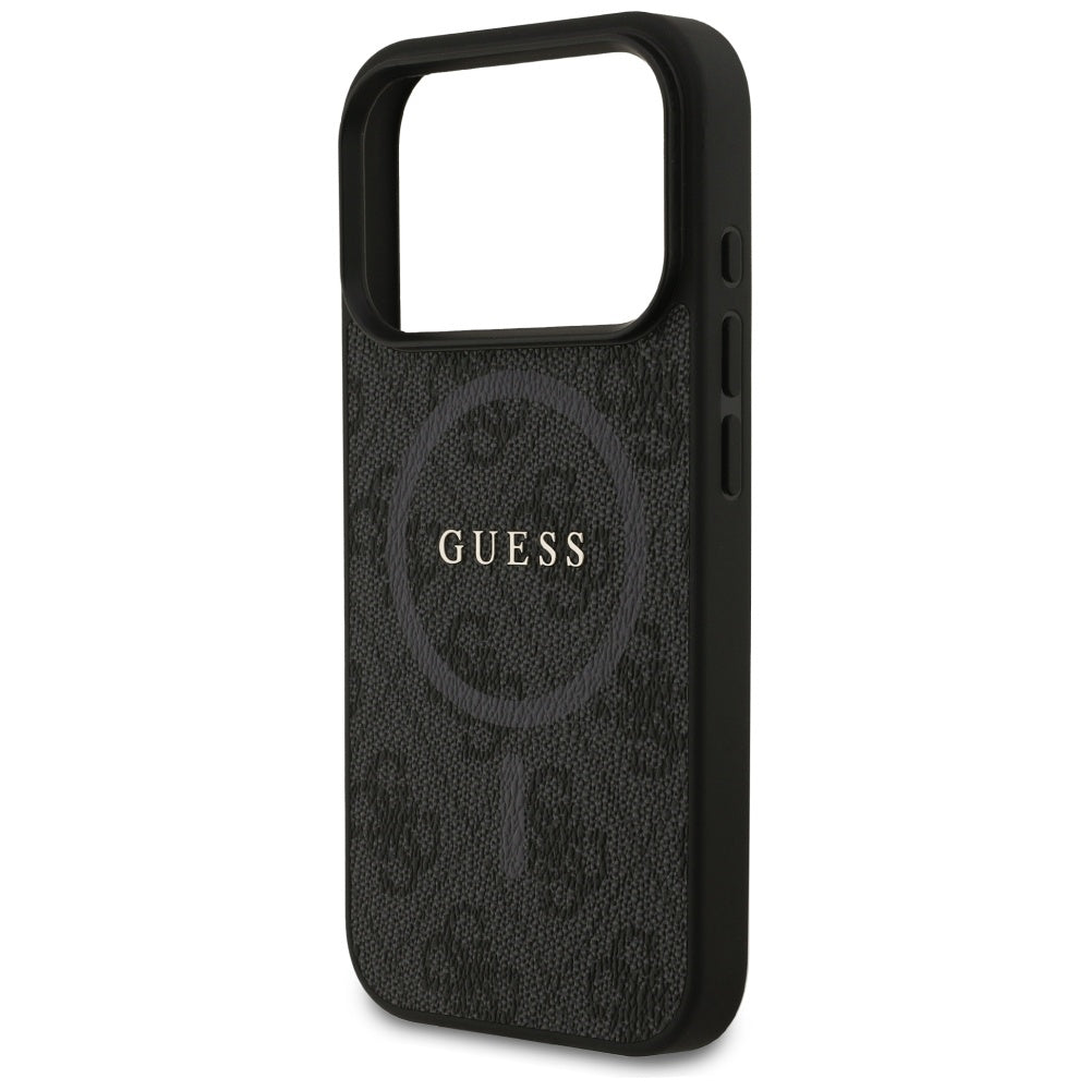 Futrola MagSafe za Apple iPhone 17 Pro, Guess, 4G Ring Classic Logo, Crna