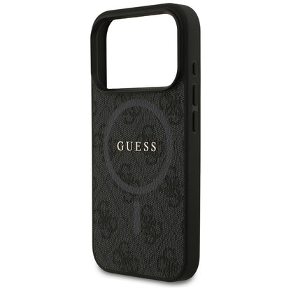 Futrola MagSafe za Apple iPhone 17 Pro, Guess, 4G Ring Classic Logo, Crna