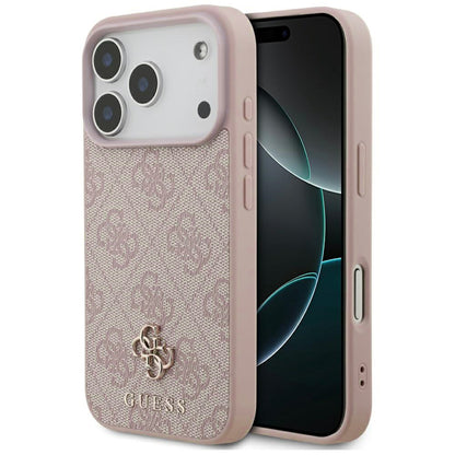 Futrola MagSafe za Apple iPhone 17 Pro, Guess, 4G Small and Classic Logo, Roze
