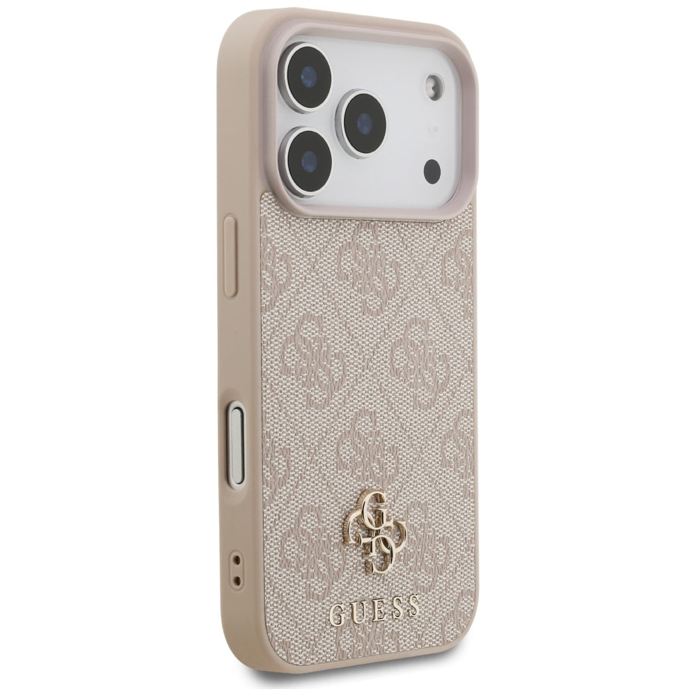 Futrola MagSafe za Apple iPhone 17 Pro, Guess, 4G Small and Classic Logo, Roze