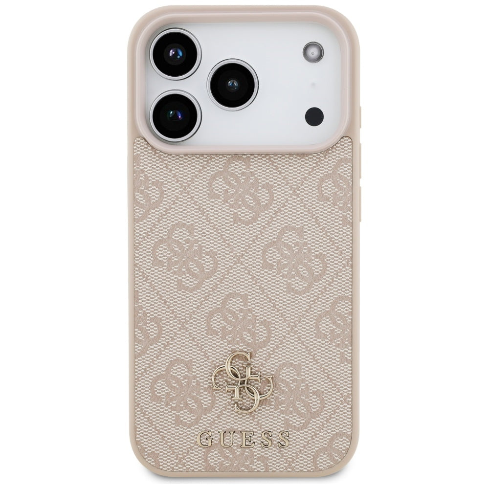 Futrola MagSafe za Apple iPhone 17 Pro, Guess, 4G Small and Classic Logo, Roze