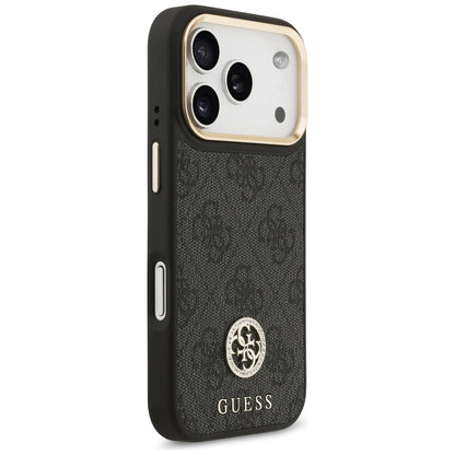 Husa MagSafe za Apple iPhone 17 Pro, Guess, 4G Strass Logo, Crna