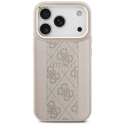 Husa MagSafe za Apple iPhone 17 Pro, Guess, 4G Stripe, Roze