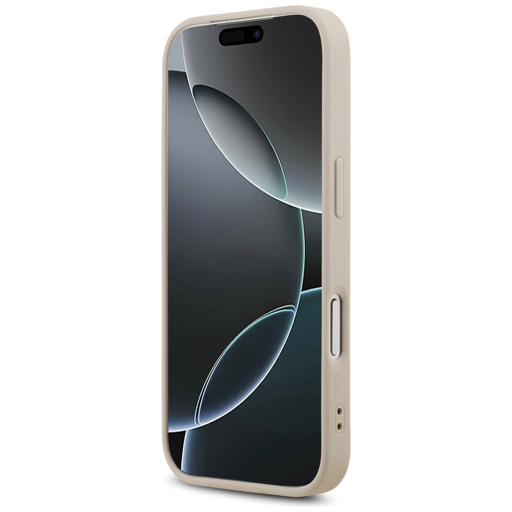 Futrola MagSafe za Apple iPhone 17 Pro, Guess, 4G Triangle Strass, Roze