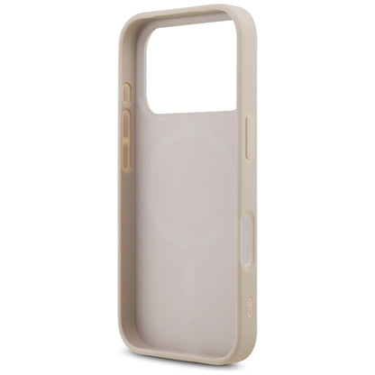 Futrola MagSafe za Apple iPhone 17 Pro, Guess, 4G Triangle Strass, Roze