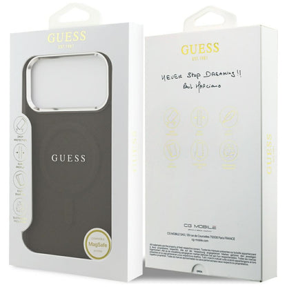 Futrola MagSafe za Apple iPhone 17 Pro, Guess, Classic Logo, Braon