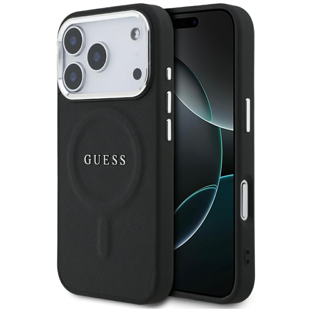 Futrola MagSafe za Apple iPhone 17 Pro, Guess, Classic Logo, Crna
