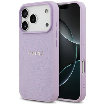 Futrola MagSafe za Apple iPhone 17 Pro, Guess, Grained Gold Ring, Roze
