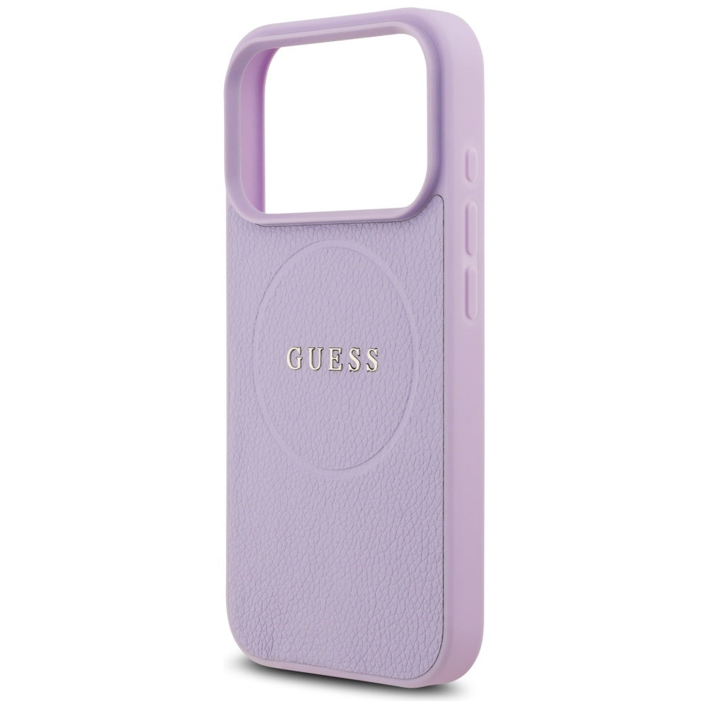 Futrola MagSafe za Apple iPhone 17 Pro, Guess, Grained Gold Ring, Roze