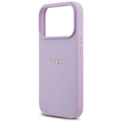 Futrola MagSafe za Apple iPhone 17 Pro, Guess, Grained Gold Ring, Roze