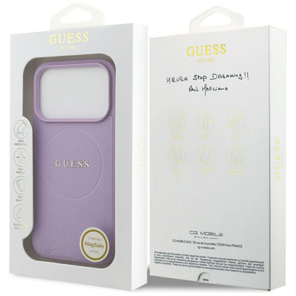Futrola MagSafe za Apple iPhone 17 Pro, Guess, Grained Gold Ring, Roze