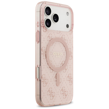 Futrola MagSafe za Apple iPhone 17 Pro, Guess, IML 4G Background, Roze