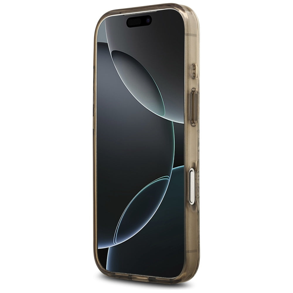 Futrola MagSafe za Apple iPhone 17 Pro, Guess, IML Flower and Tonal Circle, Braon