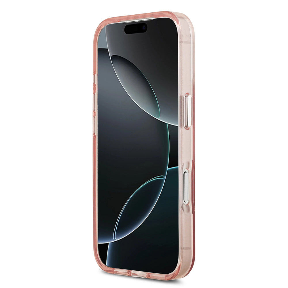 Futrola MagSafe za Apple iPhone 17 Pro, Guess, IML Gradient Triangle Logo, Roze