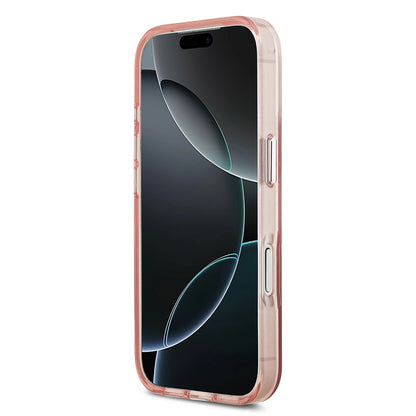 Futrola MagSafe za Apple iPhone 17 Pro, Guess, IML Gradient Triangle Logo, Roze