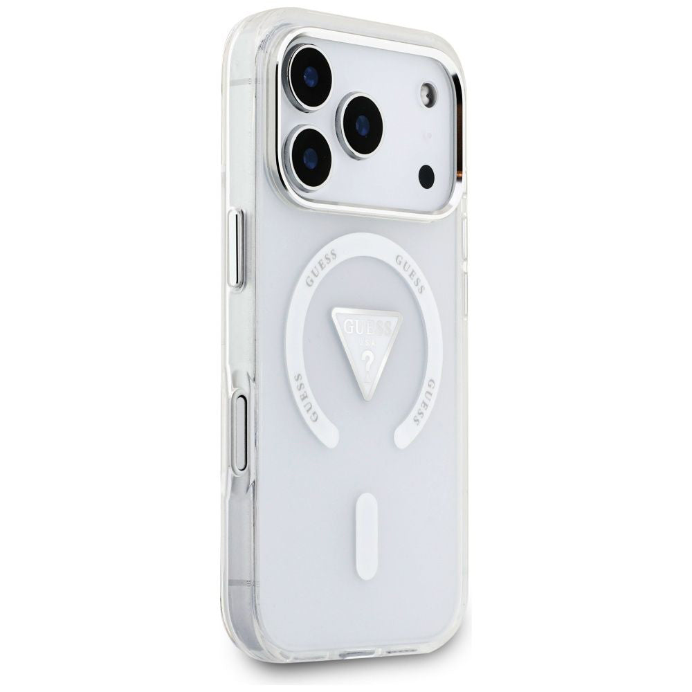 Futrola MagSafe za Apple iPhone 17 Pro, Guess, IML Gradient Triangle Logo, Transparentna
