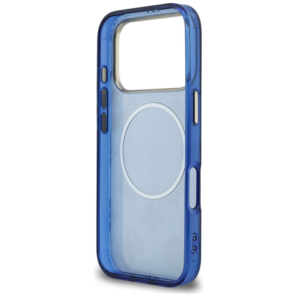 Futrola MagSafe za Apple iPhone 17 Pro, Guess, IML Peony Dot, Plava