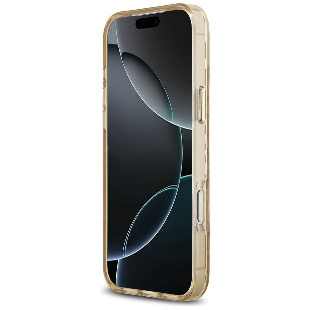 Futrola MagSafe za Apple iPhone 17 Pro, Guess, Leopard Glitter, Braon