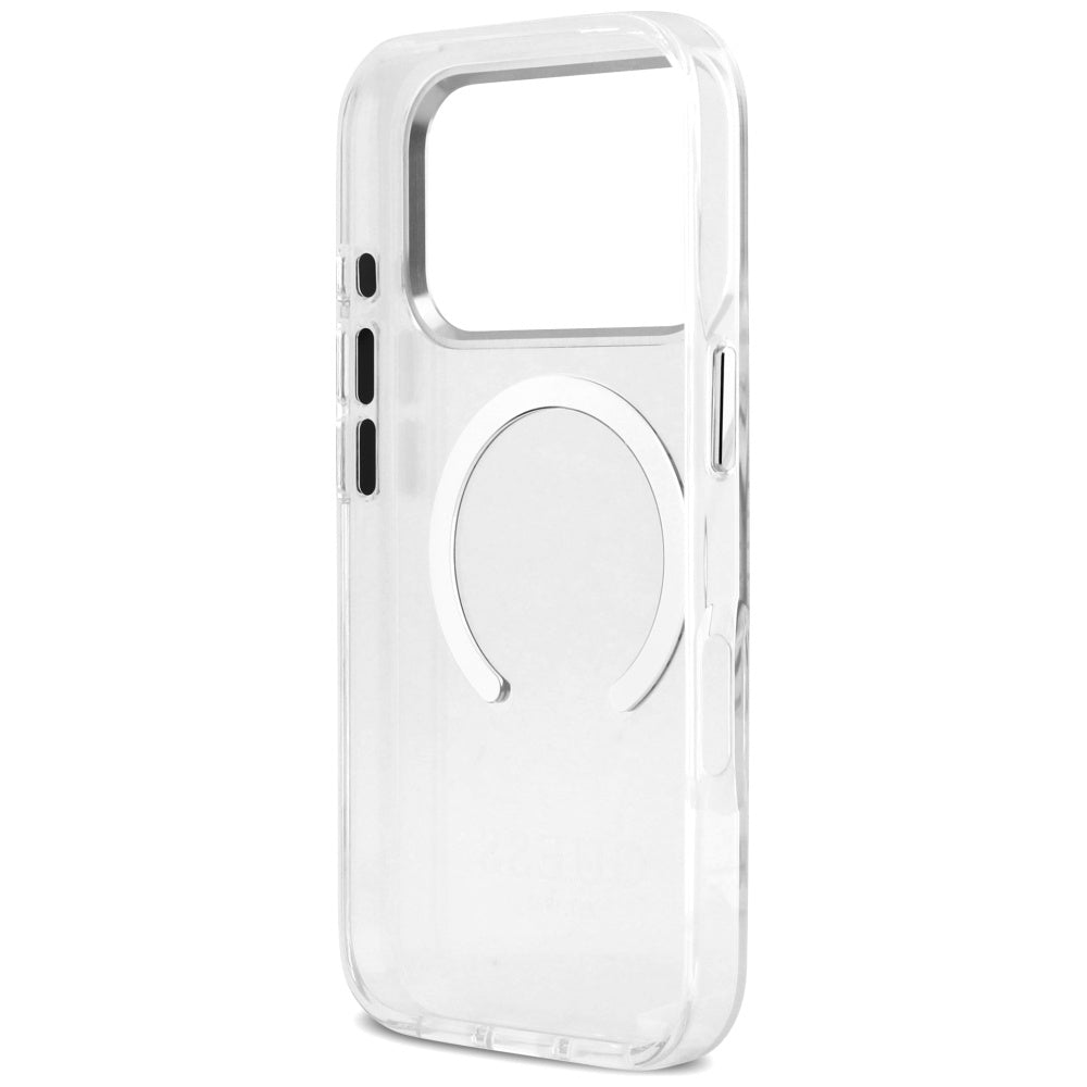 Futrola MagSafe za Apple iPhone 17 Pro, Guess, Metal Outline, Srebrna