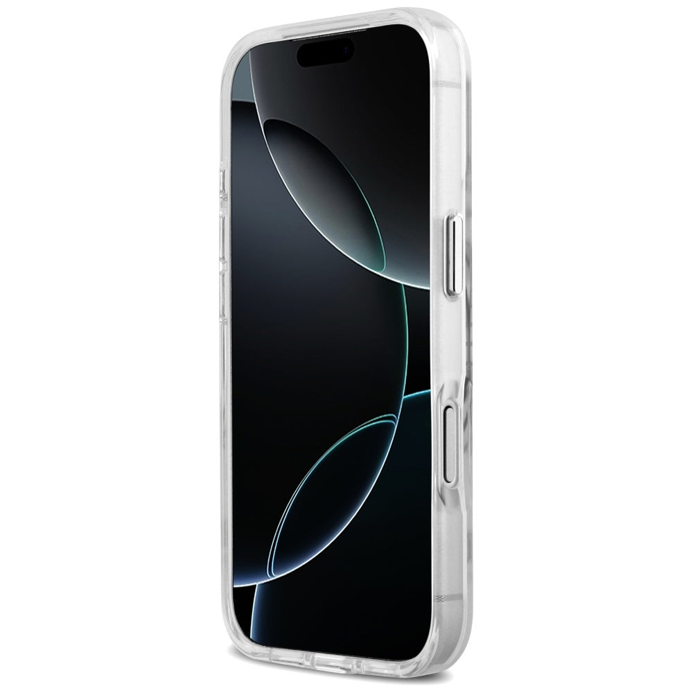 Futrola MagSafe za Apple iPhone 17 Pro, Guess, Metal Outline, Srebrna