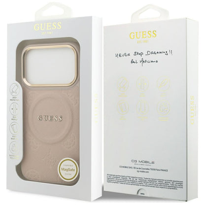 MagSafe futrola za Apple iPhone 17 Pro, Guess, Peony Hot Stamp, Roze
