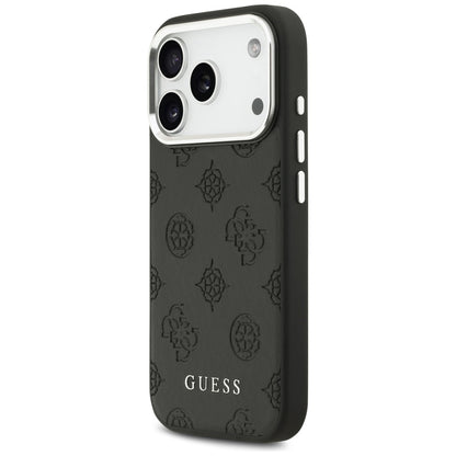 Futrola MagSafe za Apple iPhone 17 Pro, Guess, Peony Hot Stamp Script, Crna