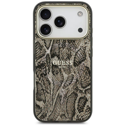 Futrola MagSafe za Apple iPhone 17 Pro, Guess, Python Pattern, Braon