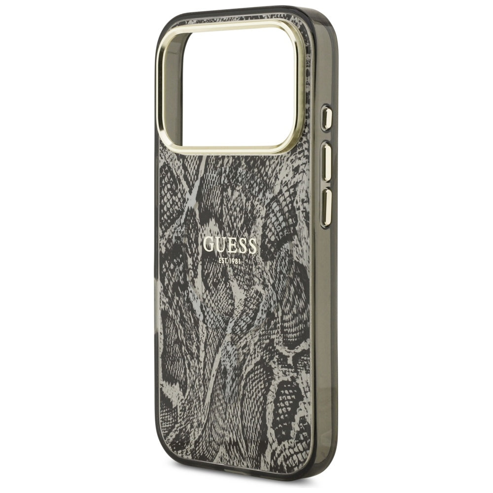 Futrola MagSafe za Apple iPhone 17 Pro, Guess, Python Pattern, Crna