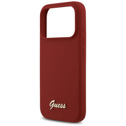 Futrola MagSafe za Apple iPhone 17 Pro, Guess, Script Metal Logo, Crvena