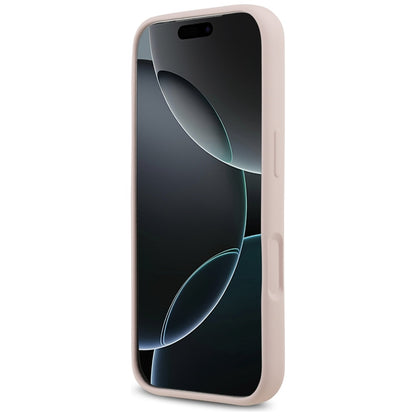 Futrola MagSafe za Apple iPhone 17 Pro, Guess, Script Metal Logo, Svetlo Roze