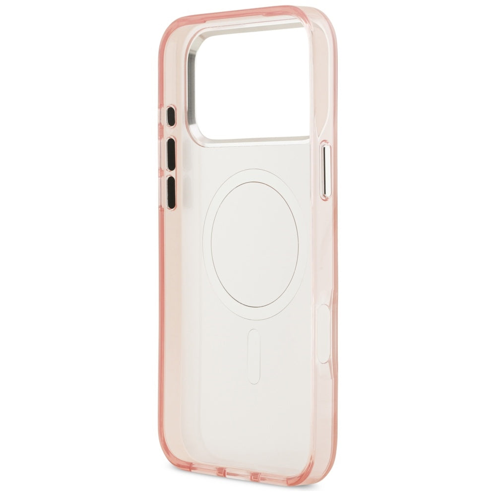 Husa MagSafe za Apple iPhone 17 Pro, Karl Lagerfeld, IML Aquarelle Logo Choupette, Roze