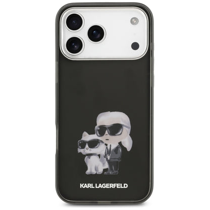Futrola MagSafe za Apple iPhone 17 Pro, Karl Lagerfeld, IML Aquarelle Logo Karl & Choupette, Crna